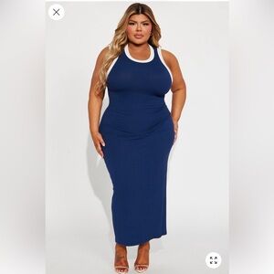 Fashion Nova Blue Maxi Dress